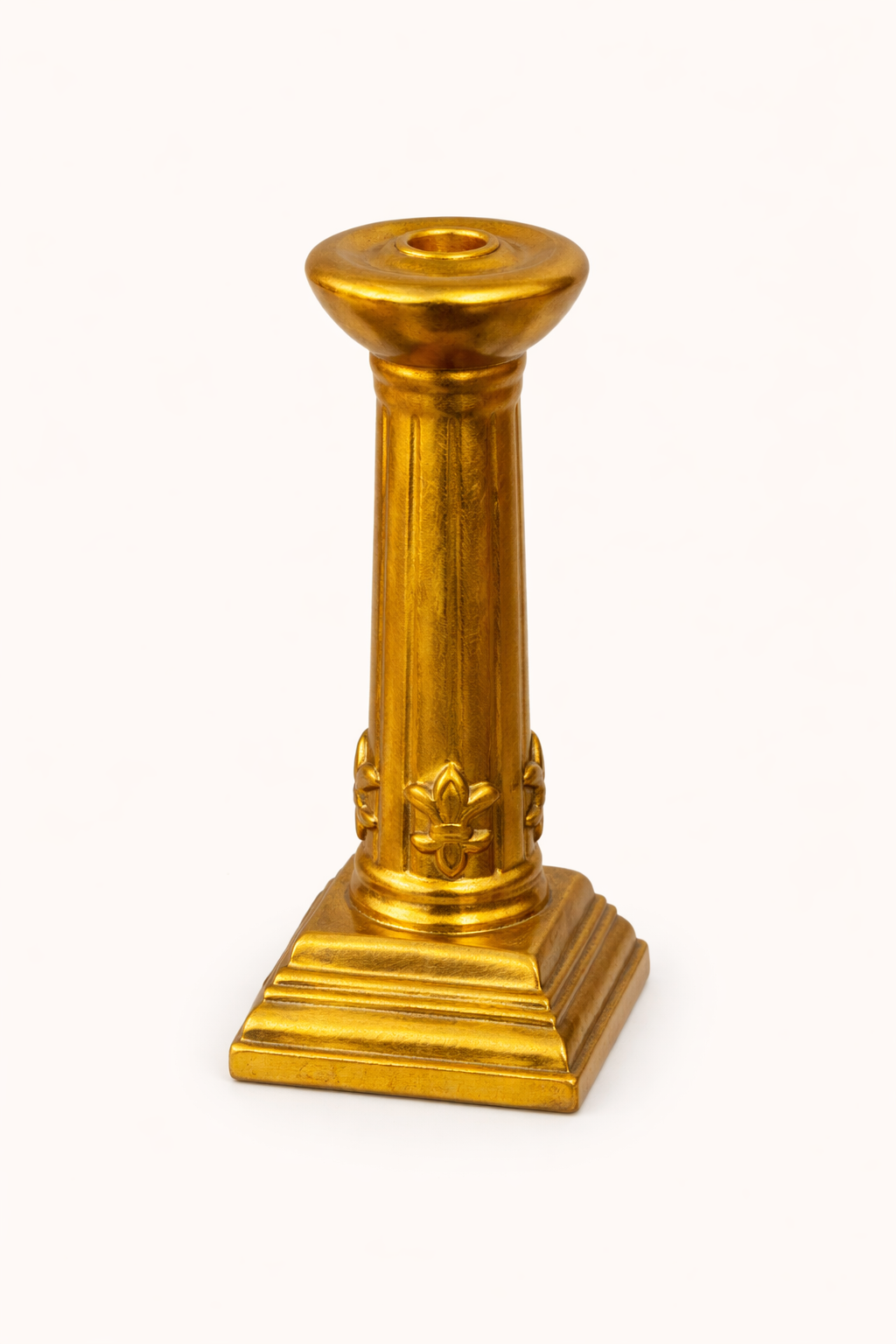 Gold Architectural Candle Pedestal — 10”