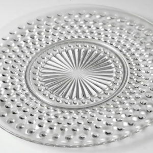 Hobnail Glass Candle Plate