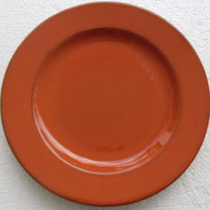 Rustic Orange Lacquer Charger — 13″