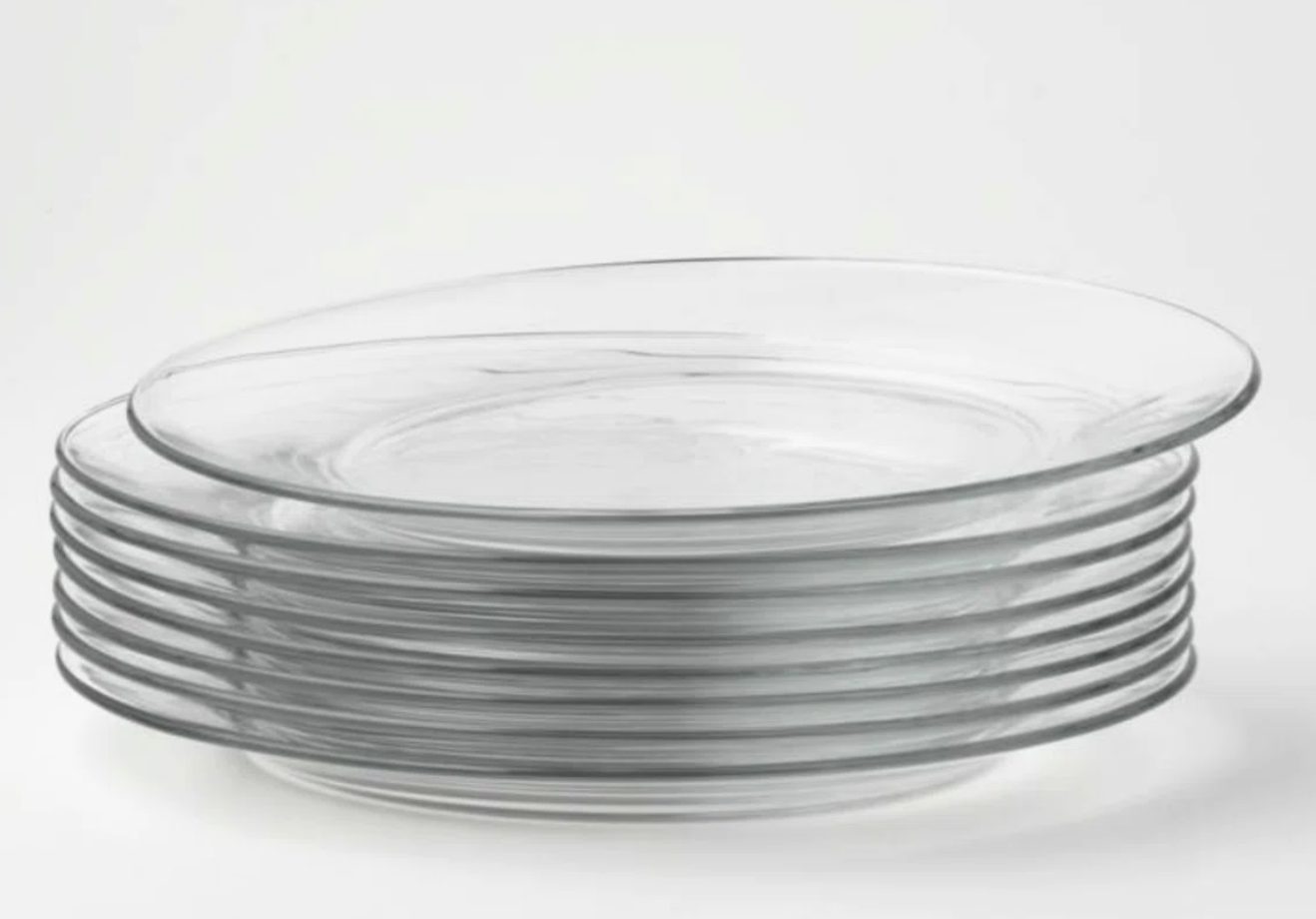 Clear Glass Dinner Plate — 10.25″