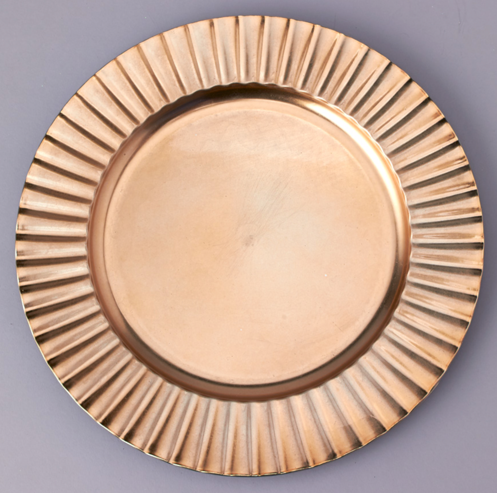 Gold Fluted-Edge Charger — 13″