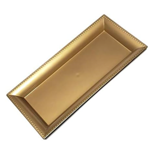 Gold Oblong Charger — 6.5″ × 14″
