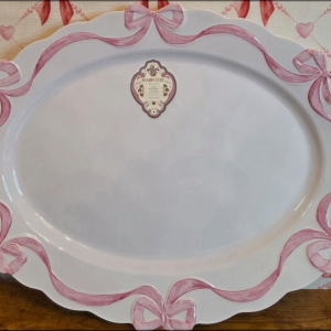 Pink Ribbon Serving Platter (Quantity 5)