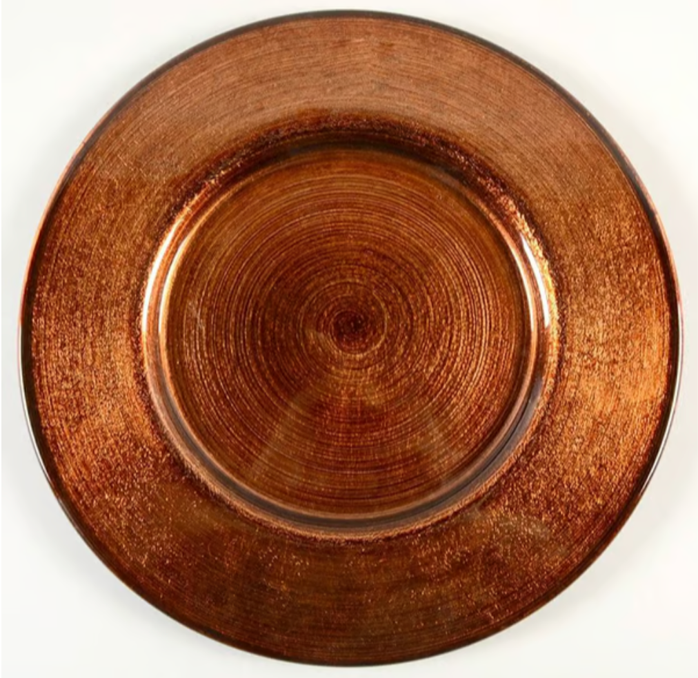 Glass Copper Charger — 13″