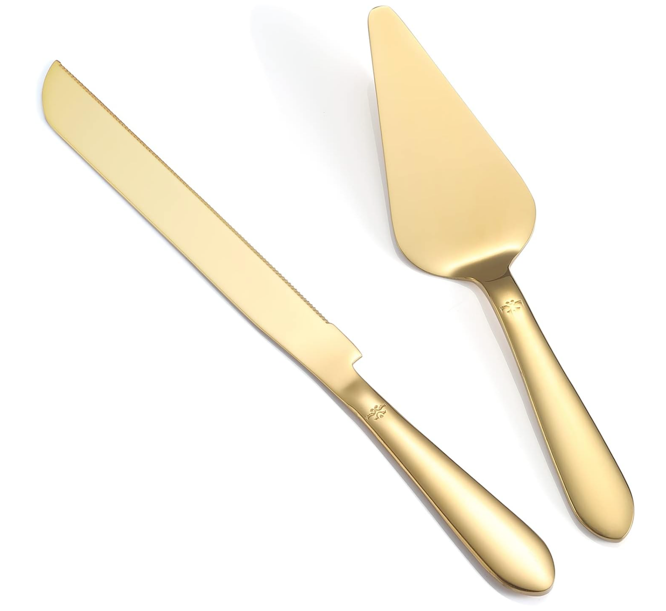 Gold Cake Server & Knife