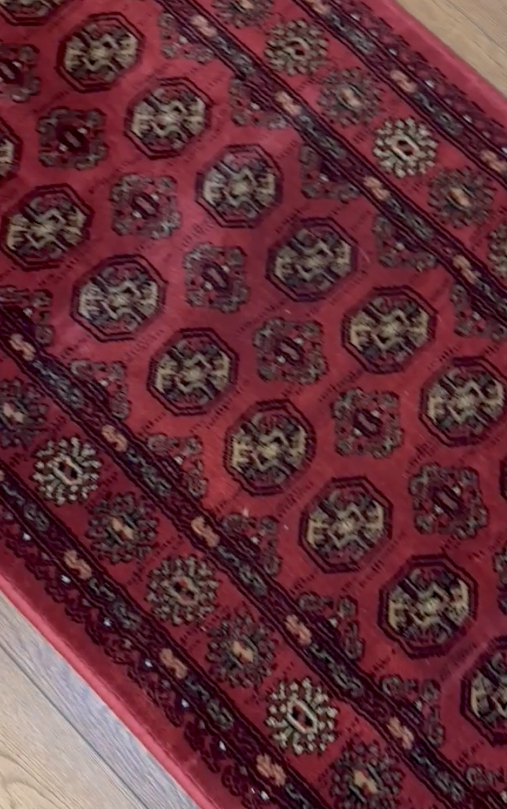 Bokhara-Style Wool Processional Runner — 19′