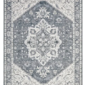 Grey Medallion Washable Rug (5'3" × 7'5") (Quantity 4)