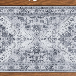 Grey Medallion Washable Runner (24" × 72") (Quantity 4)