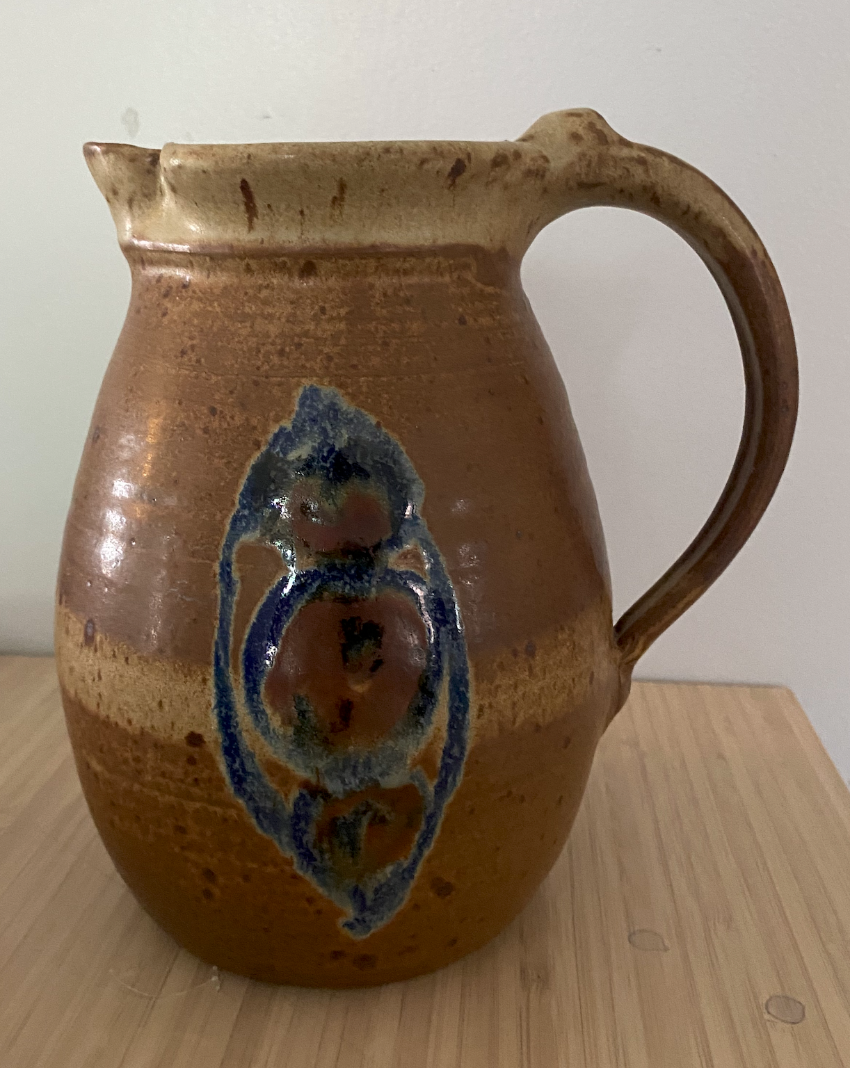 Signed Studio Pottery Pitcher – “Baker” (8.5″)