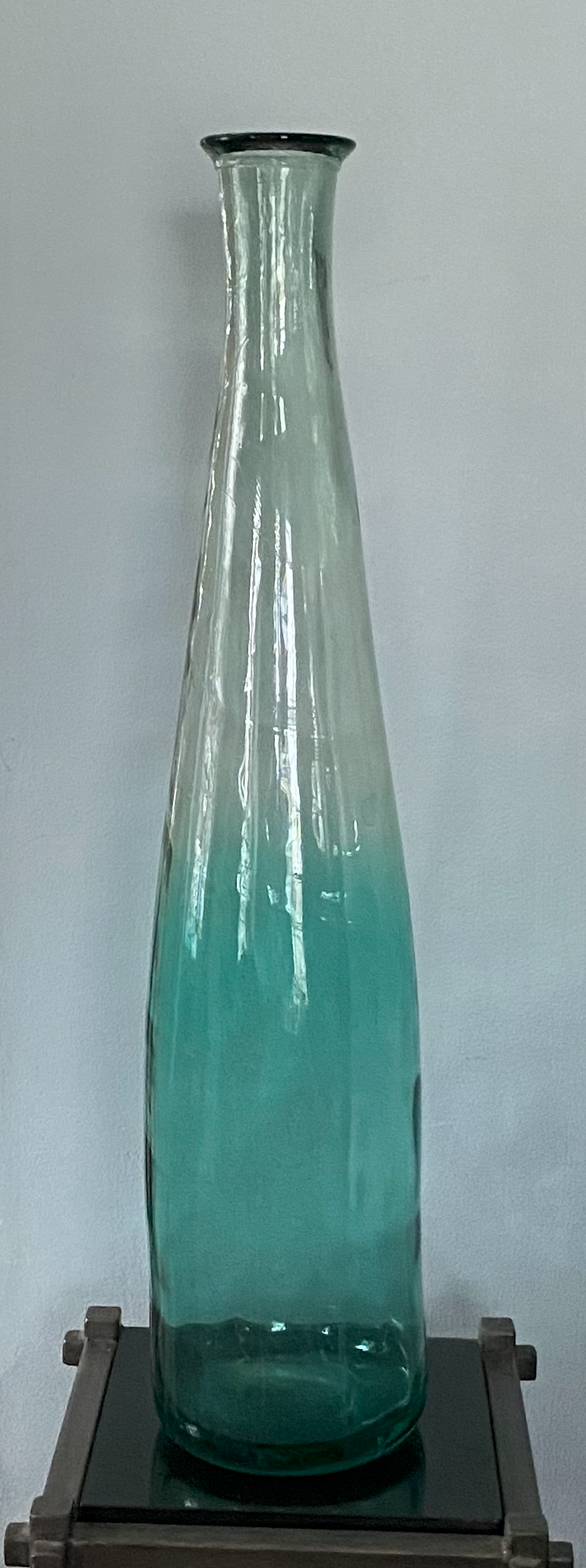31″ Hand-Blown Gradient Glass Floor Vase
