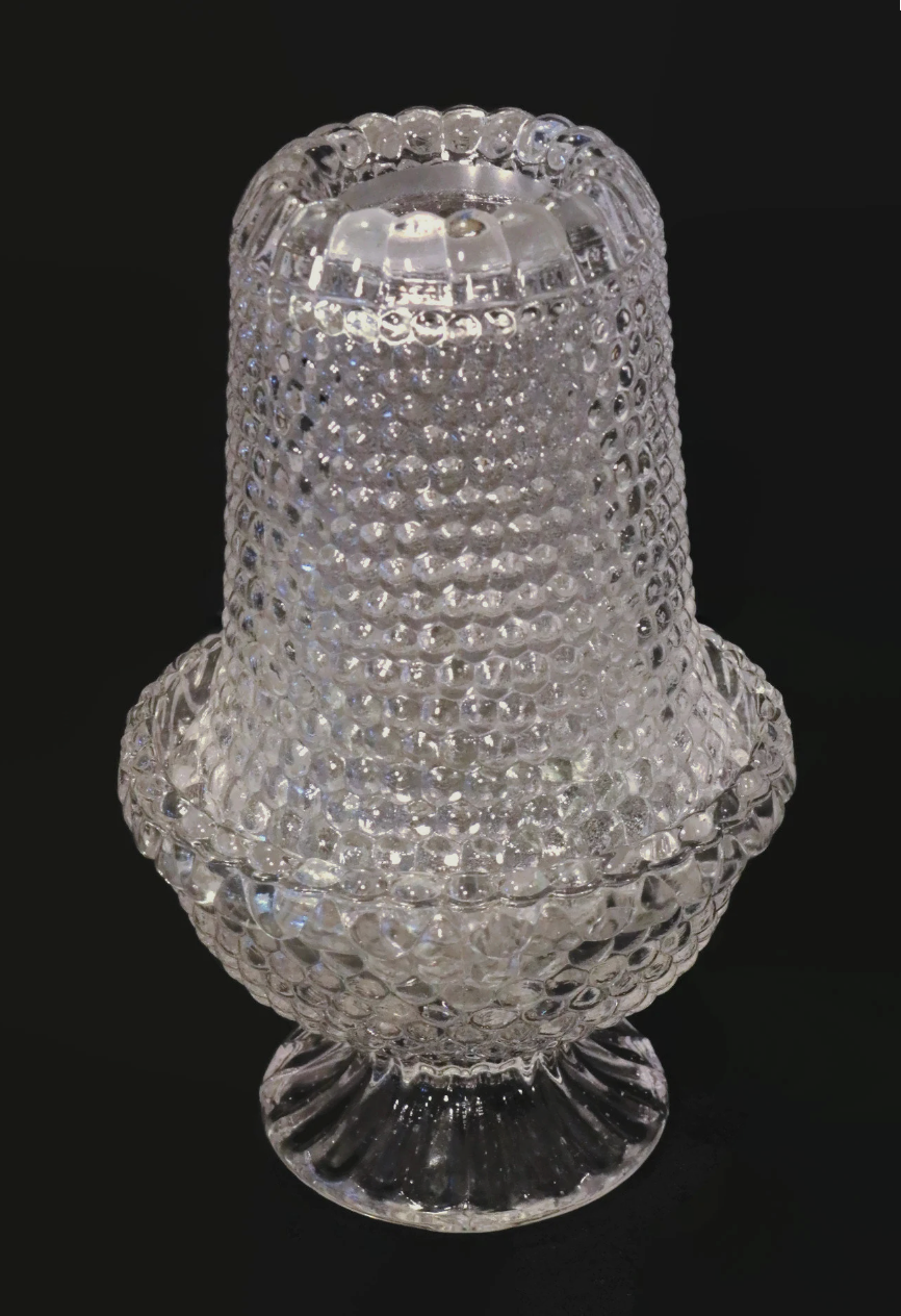 Vintage Clear Hobnail Fairy Lamp