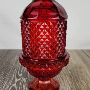 Ruby Hobnail Fairy Lamp (Quantity 1)