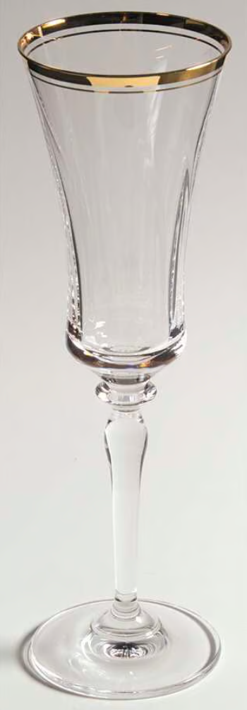 Fluted Glass Vessel with Gilded Rim — Mikasa