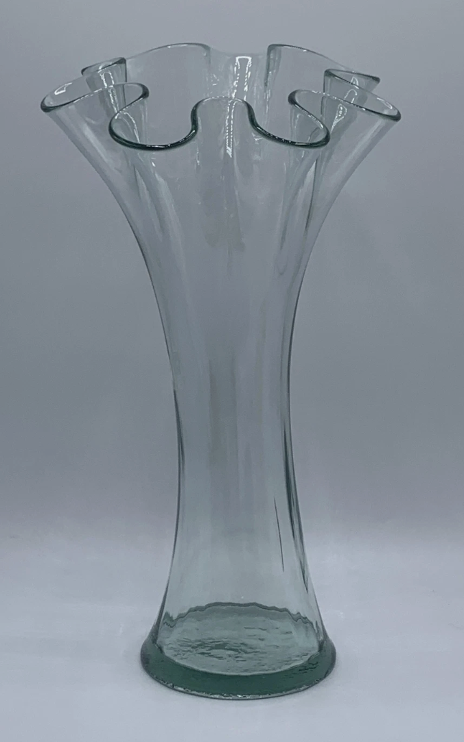 Ruffled Glass Vessel — Handkerchief Form