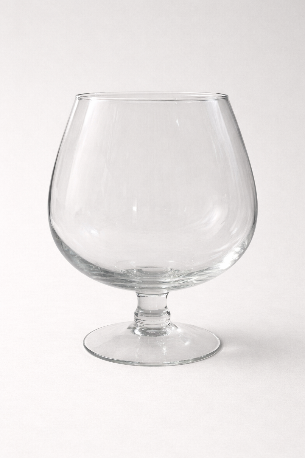 Clear Pedestal Vessel — Tapered Bowl Silhouette