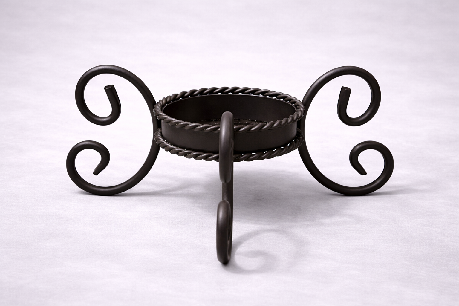 Wrought Iron Scroll Riser – Low Pedestal Base