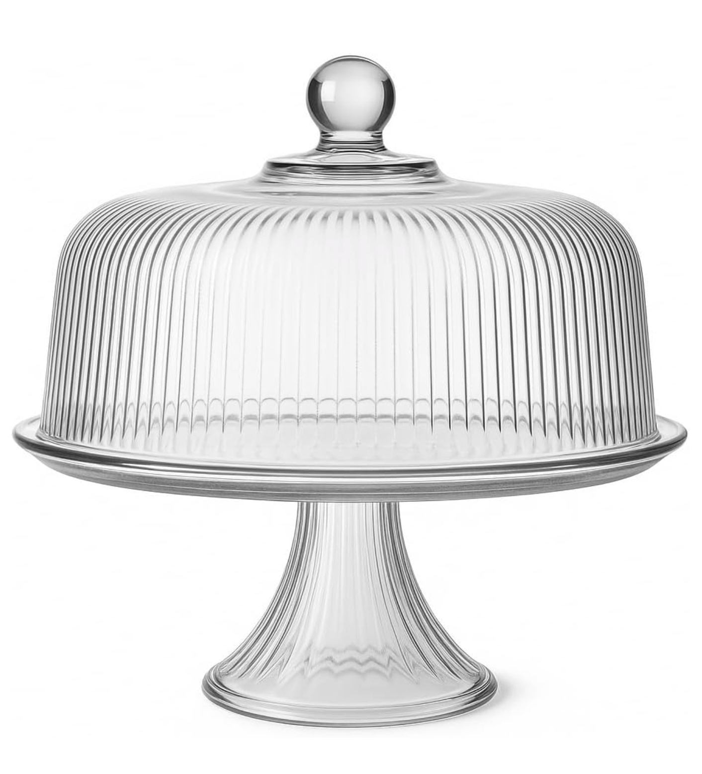 Anchor Hocking Monaco Glass Cake Stand with Dome — 11” Diameter