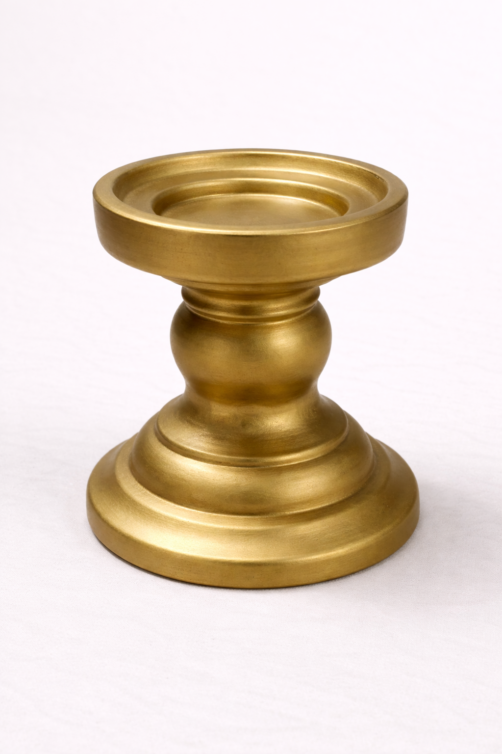 Gold Ceramic Pillar Holder – 4″
