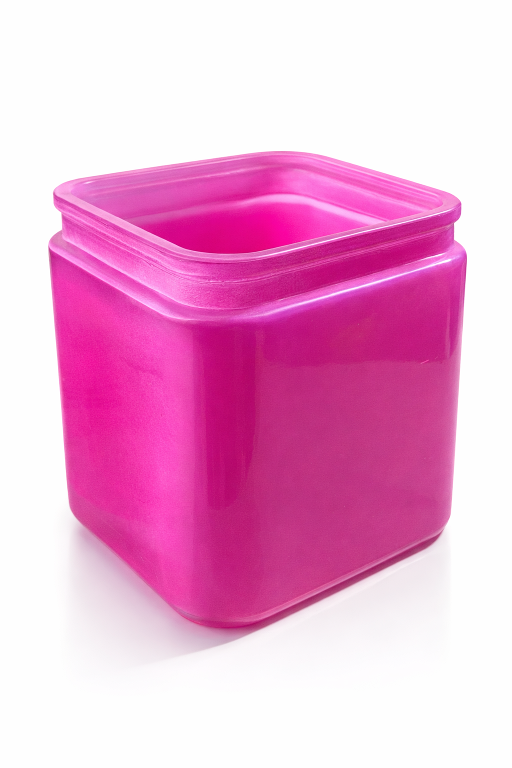 Frosted Glass Cube — Pink