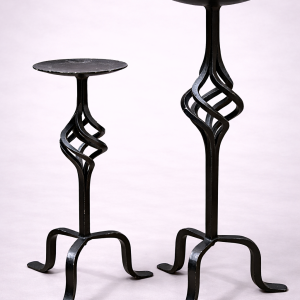Forged Iron Candle Pedestals