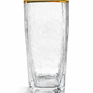 Gold-Rim Square Vase