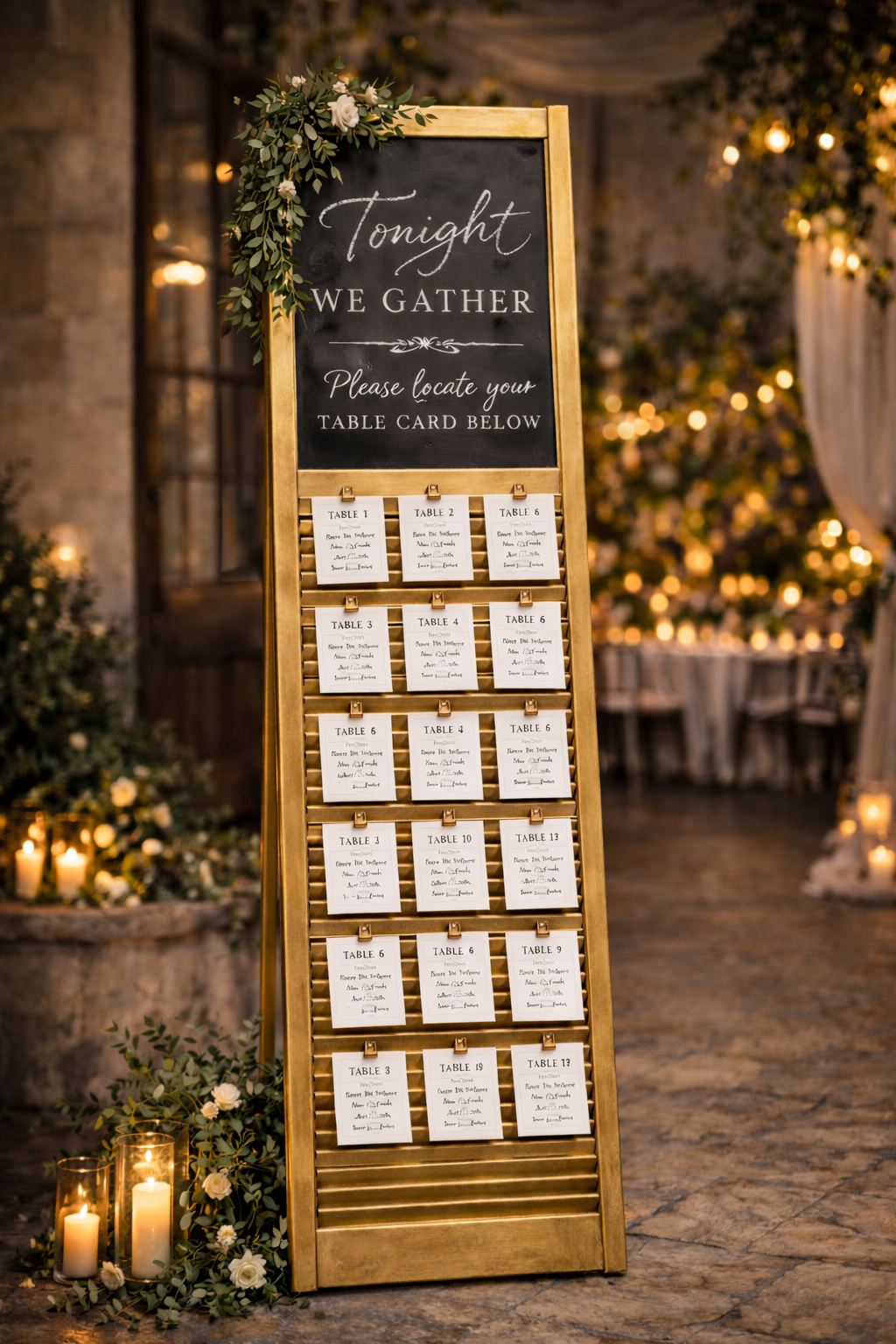 Gold Table Seating Door