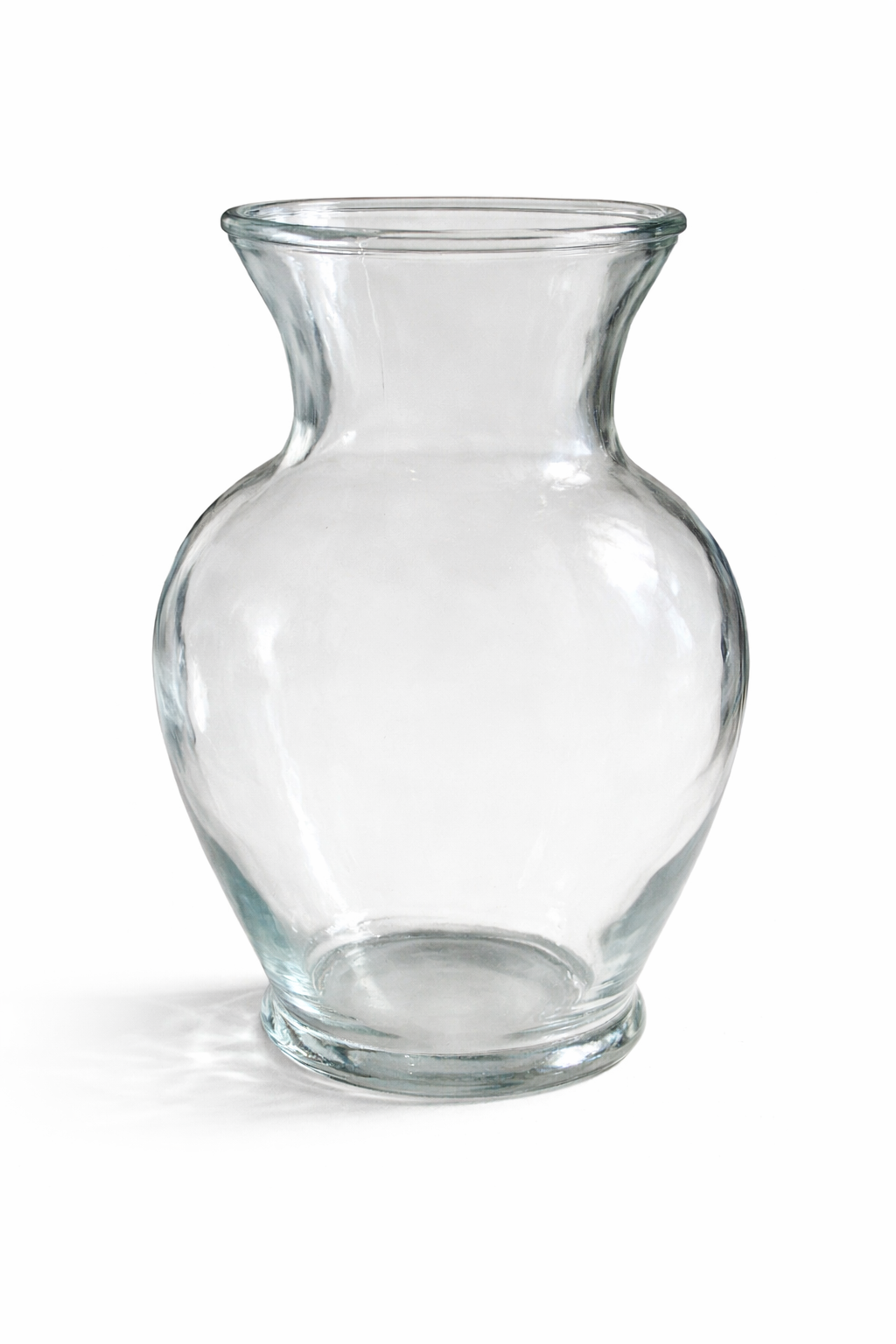 Recycled Clear Glass Hurricane Vase — 10.5″