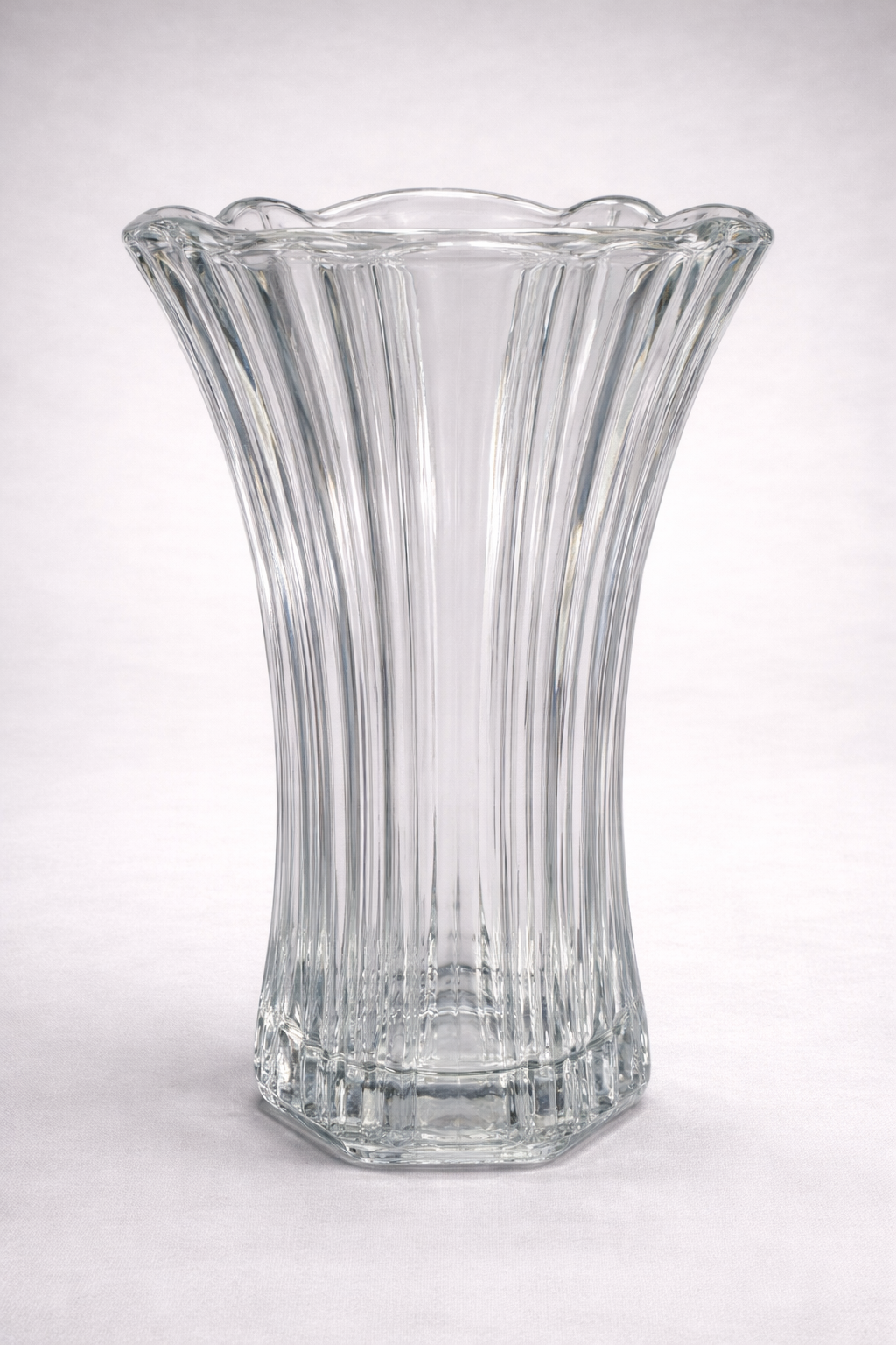 Anchor Hocking Ribbed Glass Vase