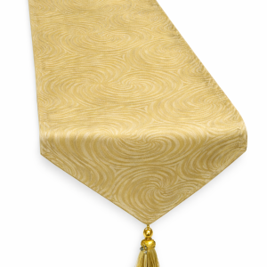 Sage and Gold Runner with Tassel Fringe (Quantity 1)