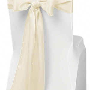Ivory Satin Chair Sashes (Quantity 31)