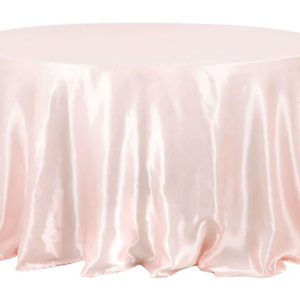 Light Pink Satin Tablecloth  (Quantity 1)