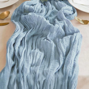 Dusty Blue Cheesecloth Runner (Quantity 2)
