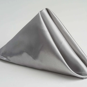 Silver Satin Napkin  (Quantity 24)