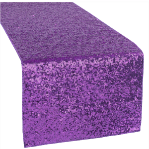 Purple Sequin Table Runners	(12"x108")  (Quantity 10)