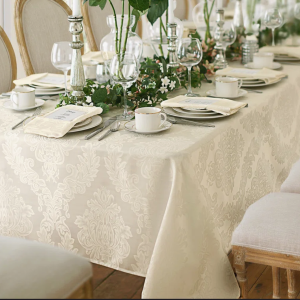White Jacobean Tablecloth  (Quantity 2)