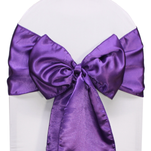 Purple Satin Sash  (Quantity 12)