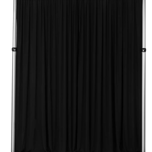 Black Backdrop Drape Curtain (Quantity 4)