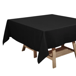 Square Black Textured Tablecloth - 70x70S (Quantity 2)