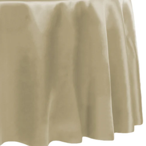 Taupe Satin Tablecloth (Quantity 6)