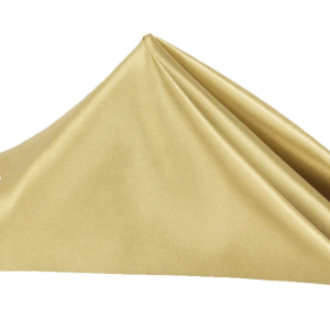 Light Gold Satin Napkins (Quantity 3)