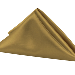 Dark Gold Satin Cloth Hemmed Napkins (Quantity 4)