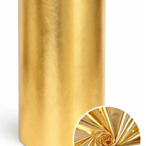 Metallic Gold Spandex Round Pedestal Covers in Five Sizes  (Quantity 1 set of 5)
