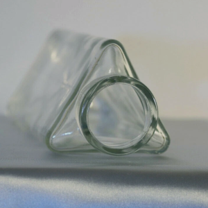 Triangular Glass Bud Vase (Quantity 3)