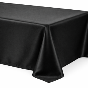 Black Satin Tablecloth - 32x90R (Quantity 5)