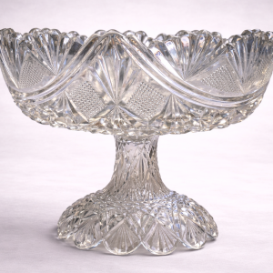 Pedestal Bowl Diamond & Fan Pattern - 1 available