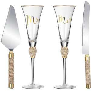 Wedding Cake and Toast Serving Set