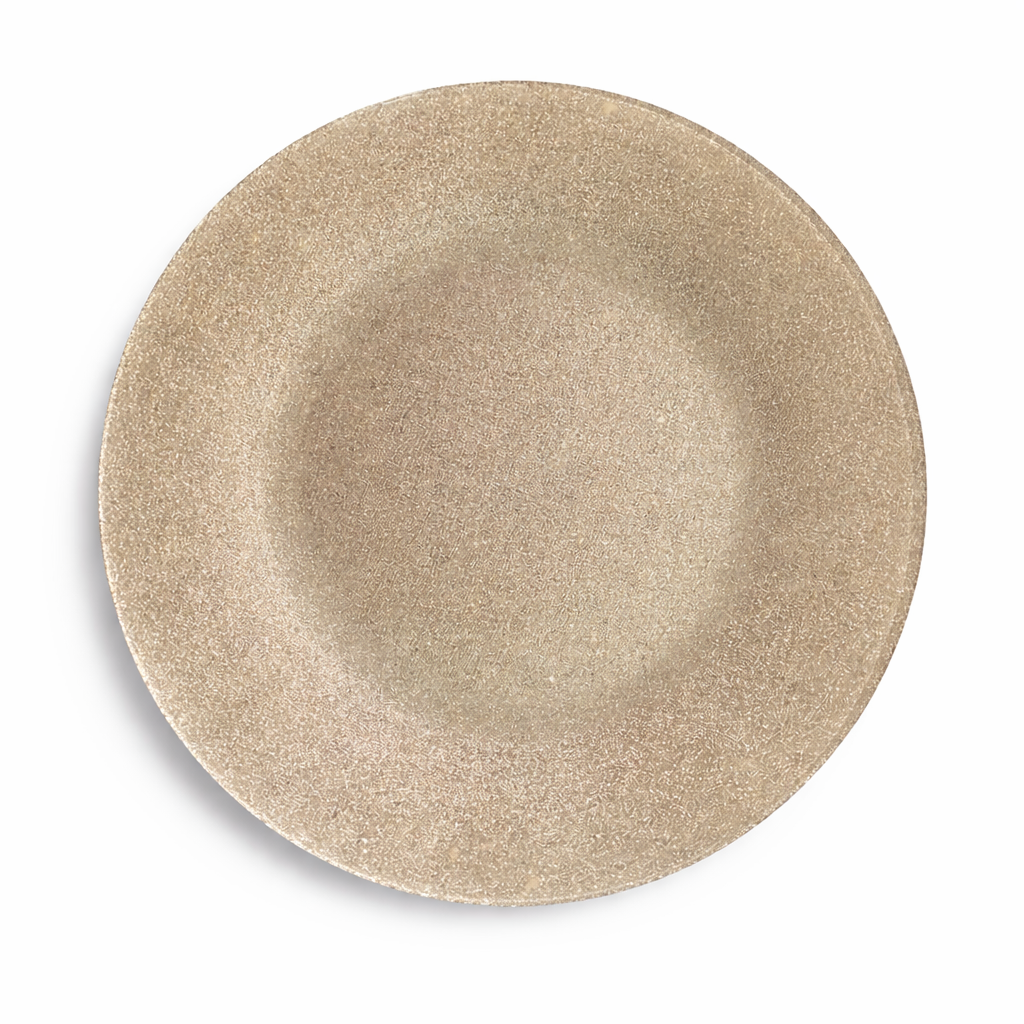 Champagne Glitter Glass Charger Plate