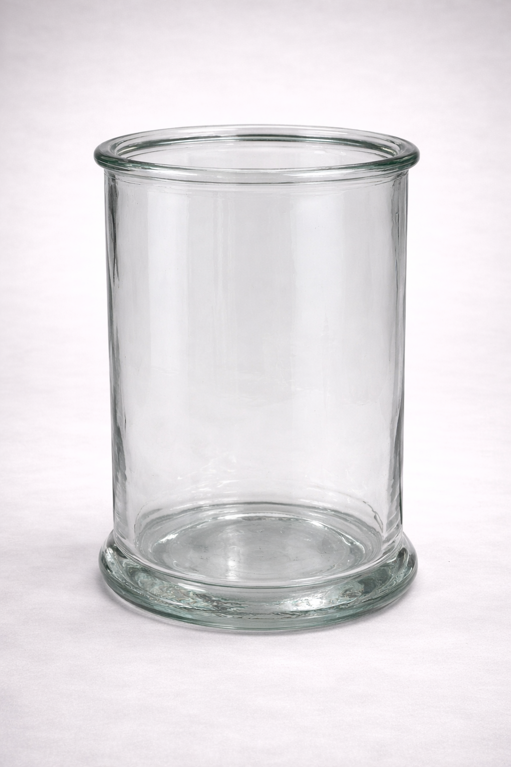 Recycled Glass Hurricane Vase — Cylinder Form