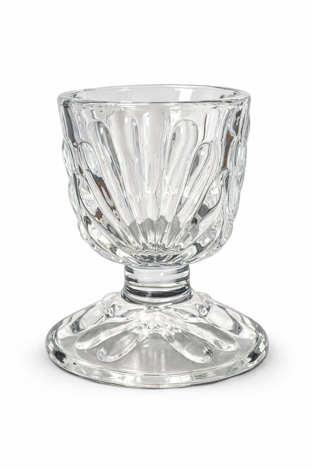Pressed Glass Depression-era Cordial Goblet, repurposed as Pedestal Votive / Tealight Holder