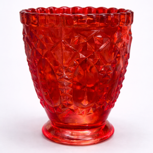 Ruby Pressed Glass